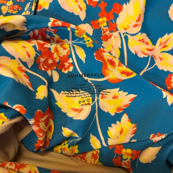 NEW Summersalt X Diane Von Furstenberg Bow Shoulder One Piece Swimsuit, size 12. - Picture 8 of 9